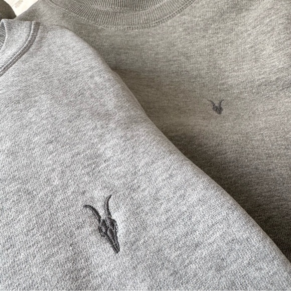 MOVING SALE❗️AllSaints ramskull crewneck sweatshirt (smoky warm marled grey) - Picture 3 of 3